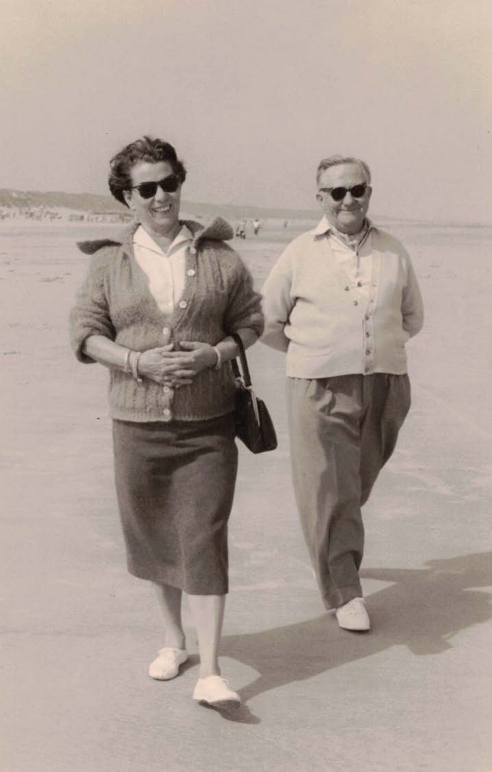 Ewald Wittmer und Ehefrau Anna 1970 am Strand von Norderney
